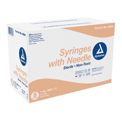 Dynarex - Syringes With Needle - 1cc