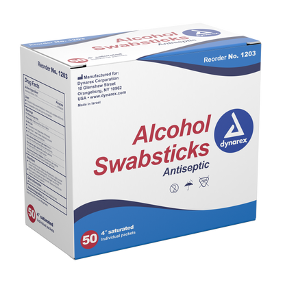 Dynarex -Alcohol Swabsticks, NS 4"