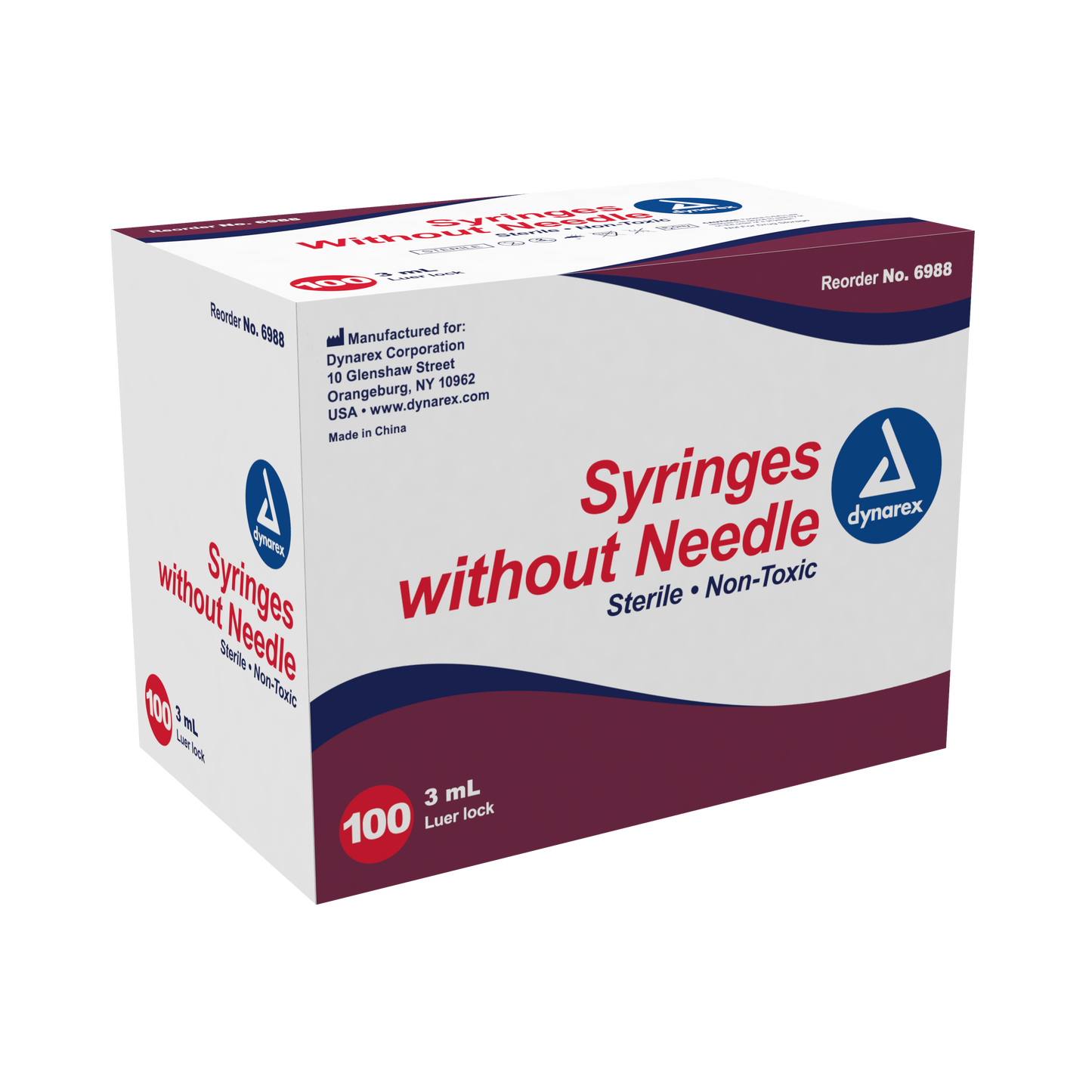 Dynarex - Syringe - Luer Lock 3cc