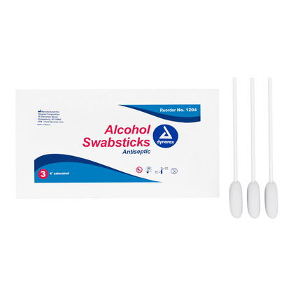Dynarex -Alcohol Swabsticks, NS 4"