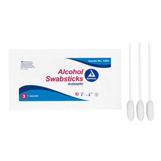 Dynarex -Alcohol Swabsticks, NS 4"