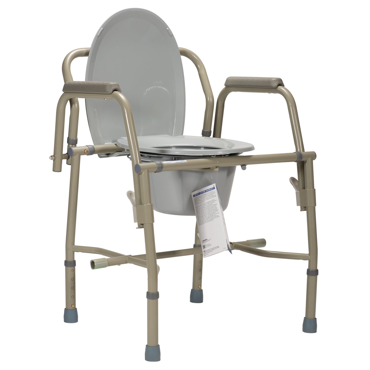 Dynarex - Drop-Arm Folding Commode