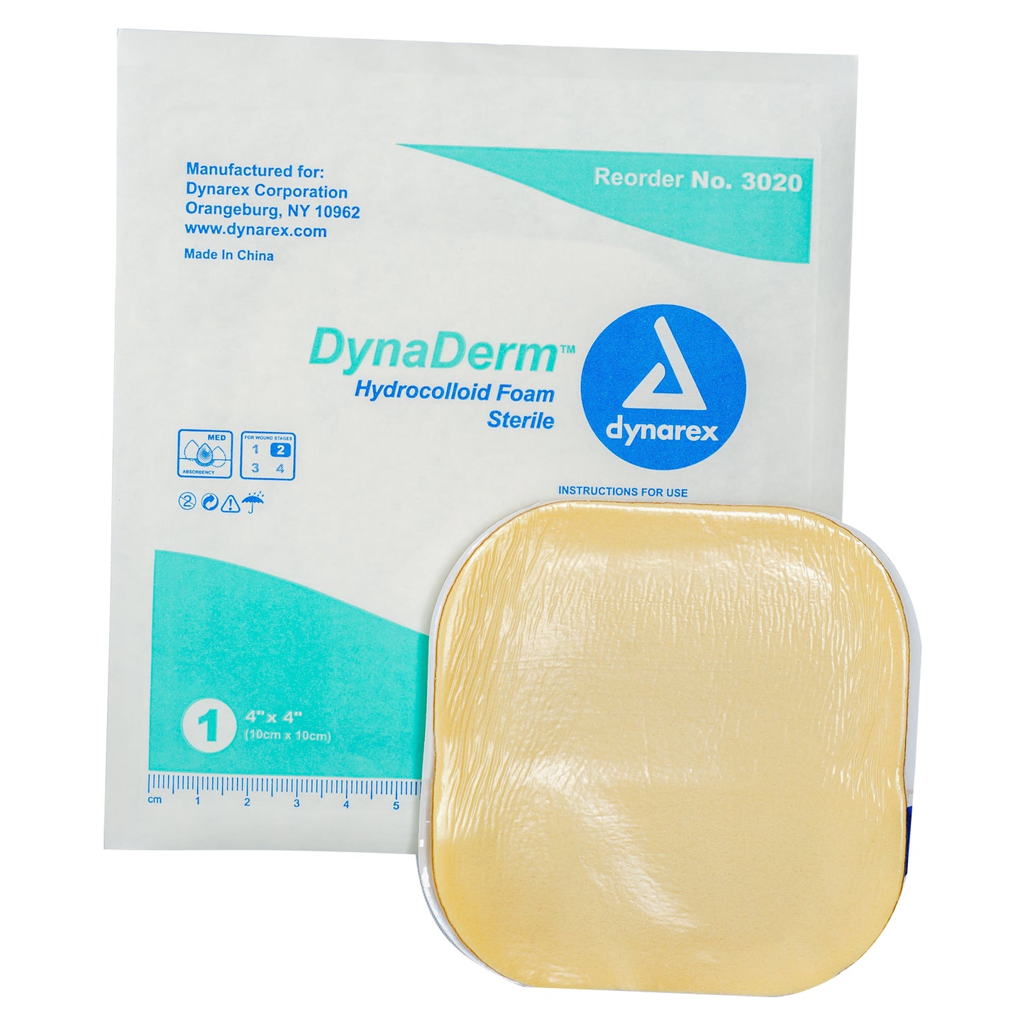 DynaDerm Hydrocolloid Foam - 4"x4"