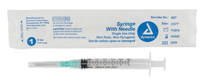 Dynarex - Syringes With Needle - 3cc