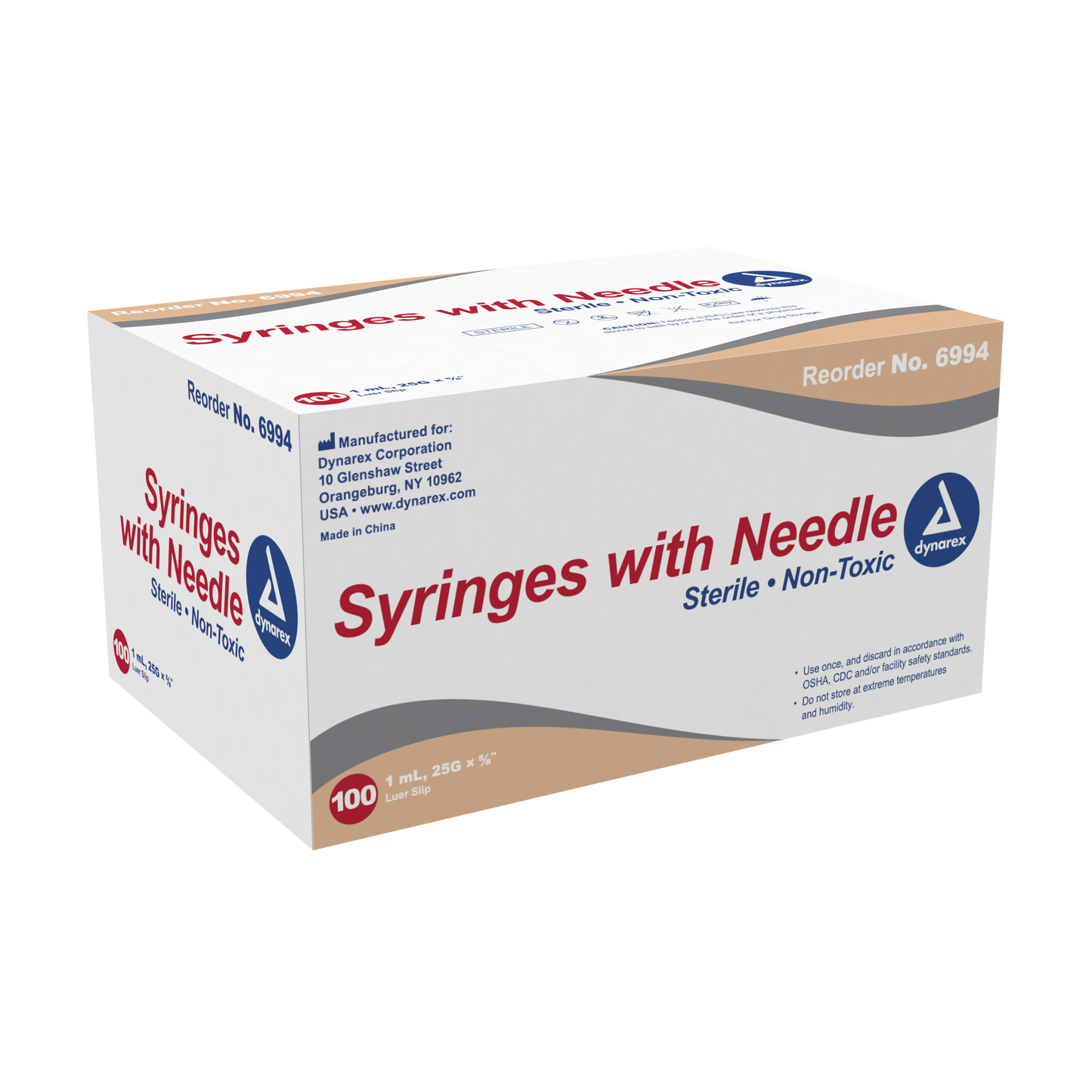 Dynarex - Syringes With Needle - 1cc