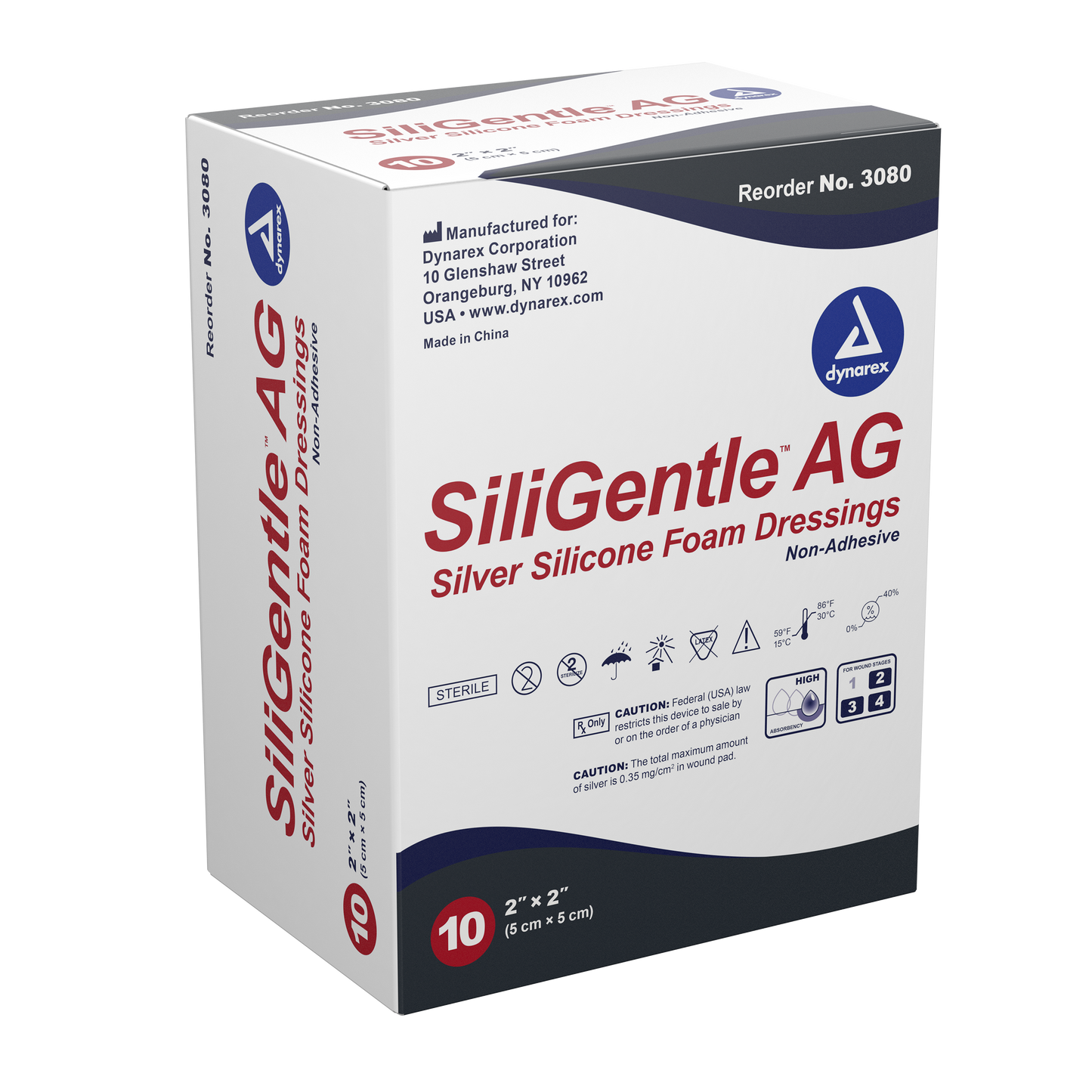 SiliGentle AG Silver Silicone Foam Dressing
