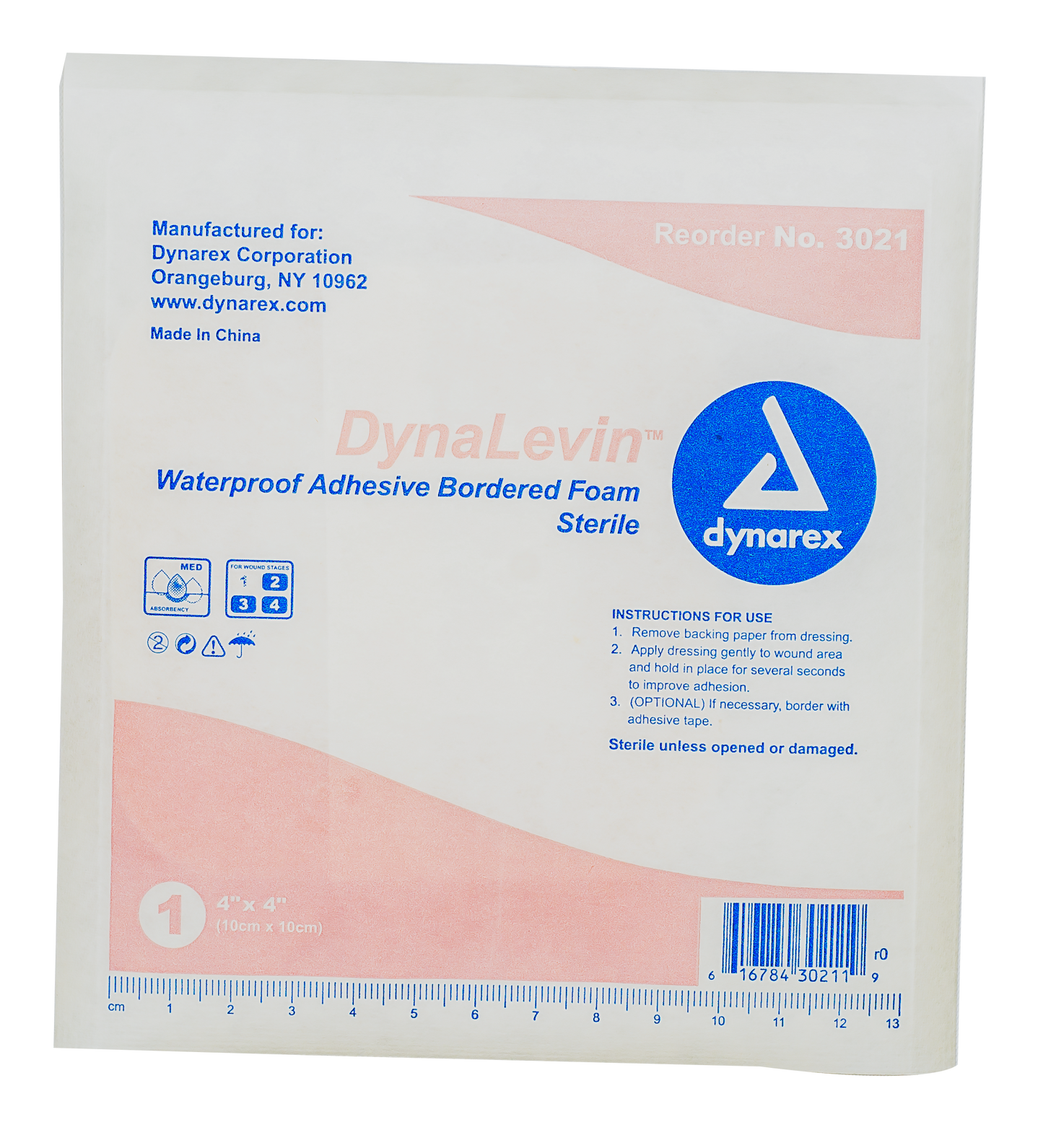 DynaLevin Waterproof Adhesive Bordered Foam Dressing