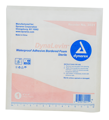DynaLevin Waterproof Adhesive Bordered Foam Dressing