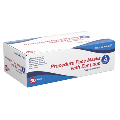 Dynarex - Procedure Face Mask - with Ear Loop Blue