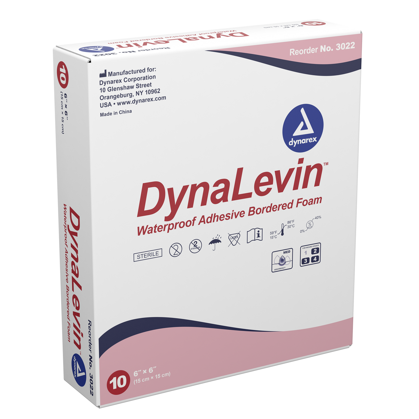 DynaLevin Waterproof Adhesive Bordered Foam Dressing